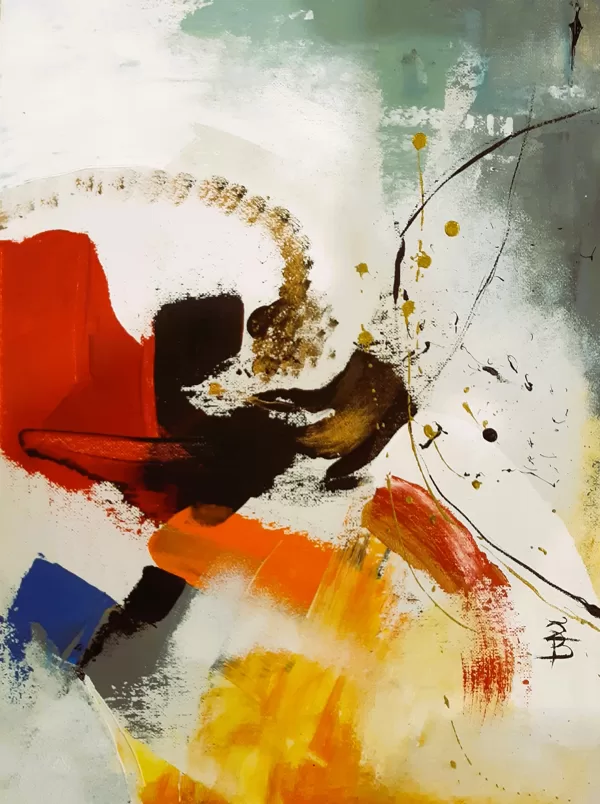"Abstract". Acrylic on canvas. Adult group.