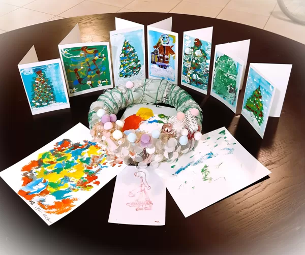 29.11.2024. Painting Christmas greeting cards!