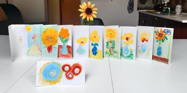 18.06.2024. Painting with oil and crayons.