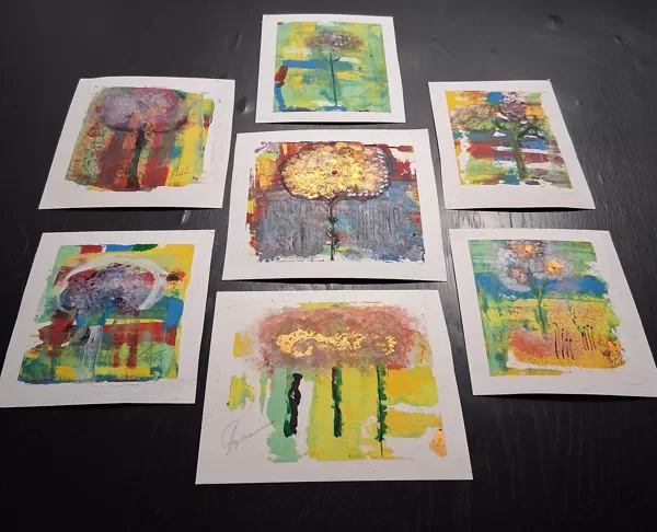 10.10.2025. We painted the feelinfs of Autumn in mixed media.