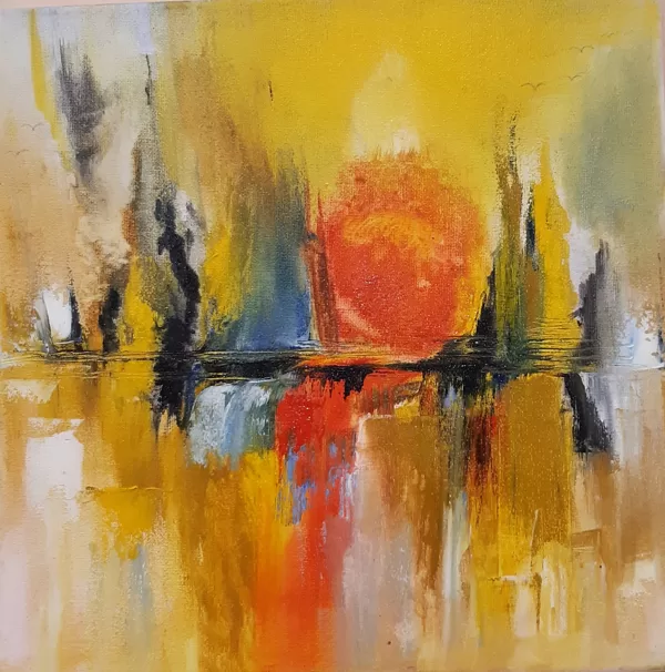 This painting will be continued. Oil on canvas. Adult group.