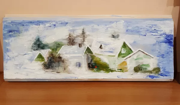 Oil on wood.