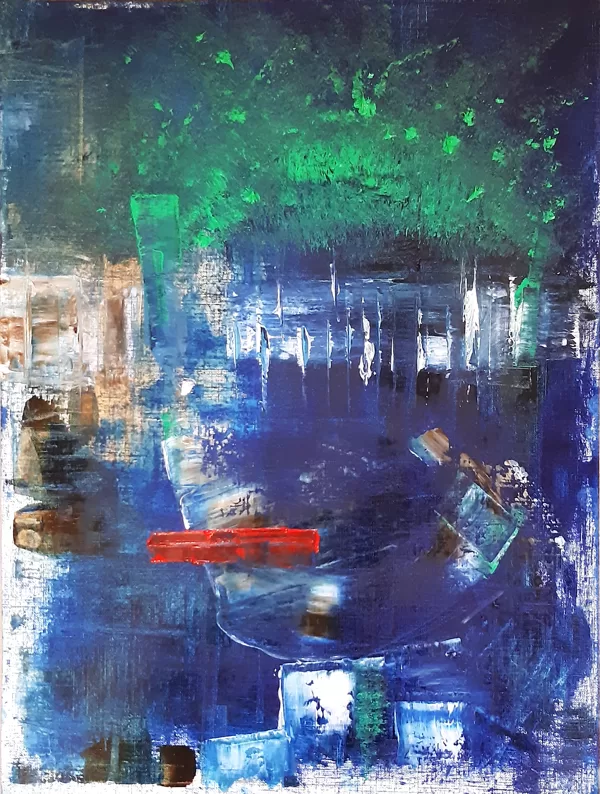Adult group. Oil on paper.