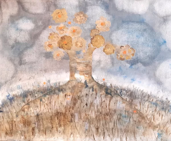 Adult group. Oil on paper. 