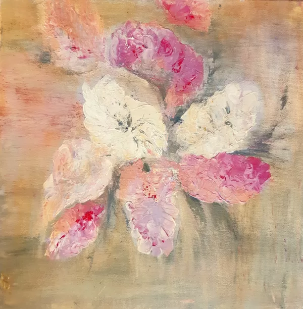 Adult group. Oil, acrylic, pigments on canvas.