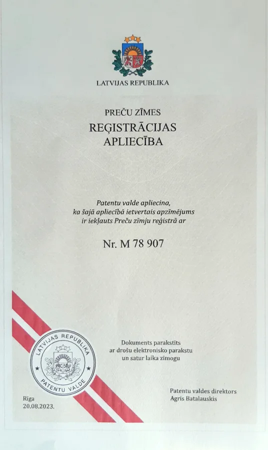 My LOGO-TRADEMARK Registration Certificate
